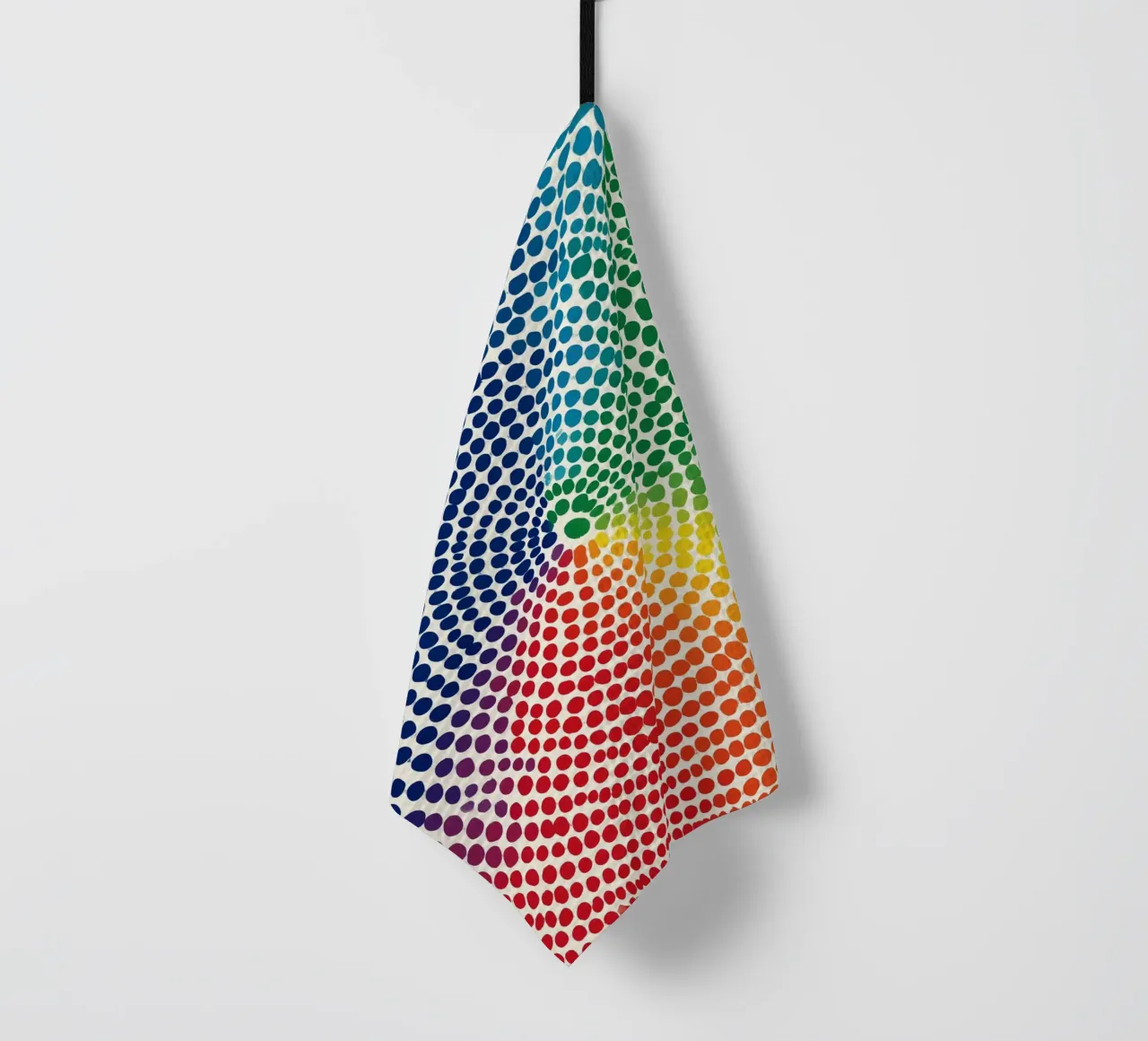 Puntini concentrici astratti dell'arcobaleno canovaccio da cucina da Autofocus
