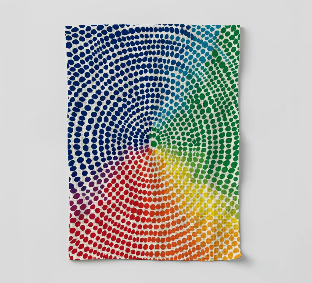 Puntini concentrici astratti dell'arcobaleno canovaccio da cucina da Autofocus