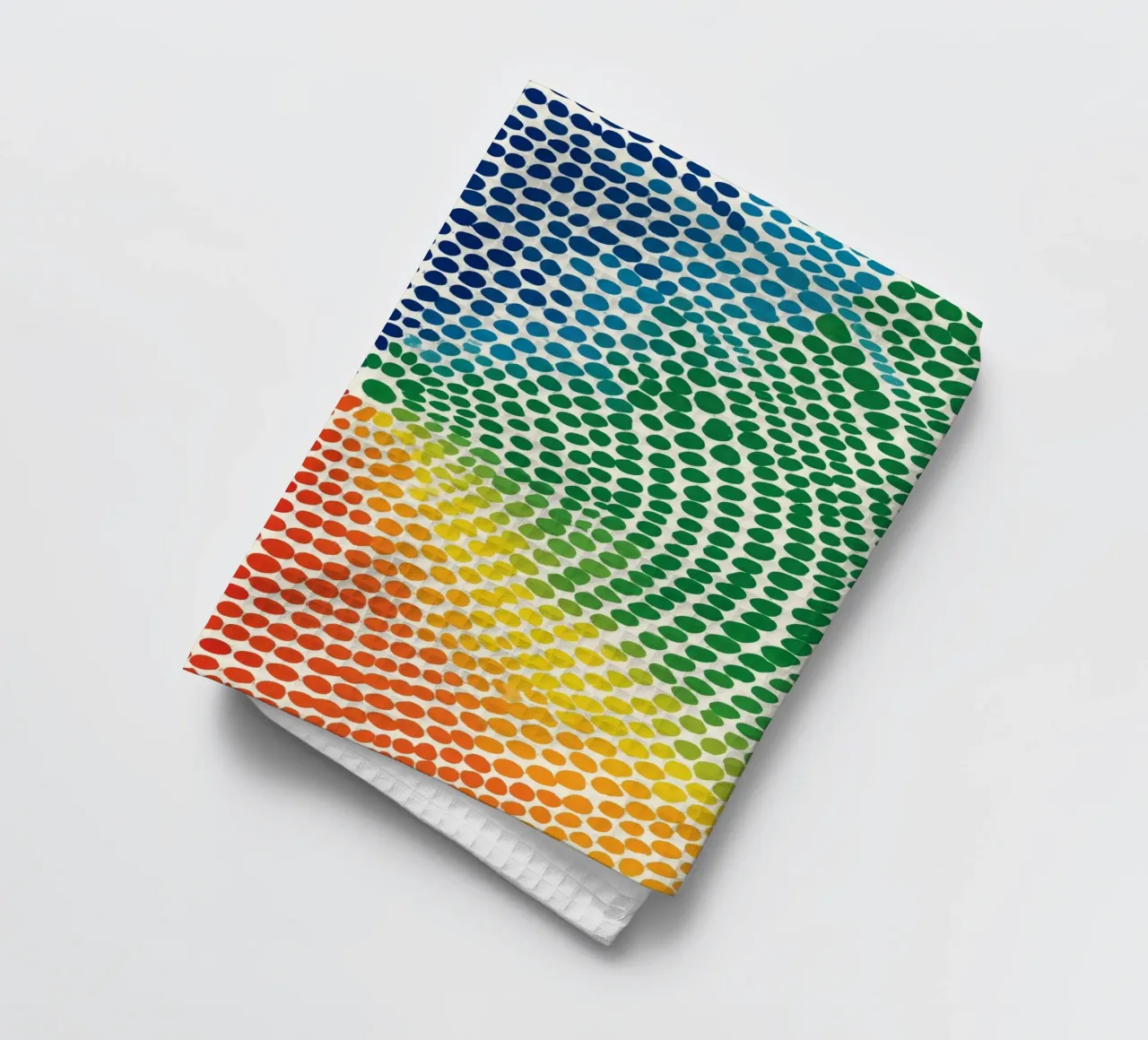 Puntini concentrici astratti dell'arcobaleno canovaccio da cucina da Autofocus