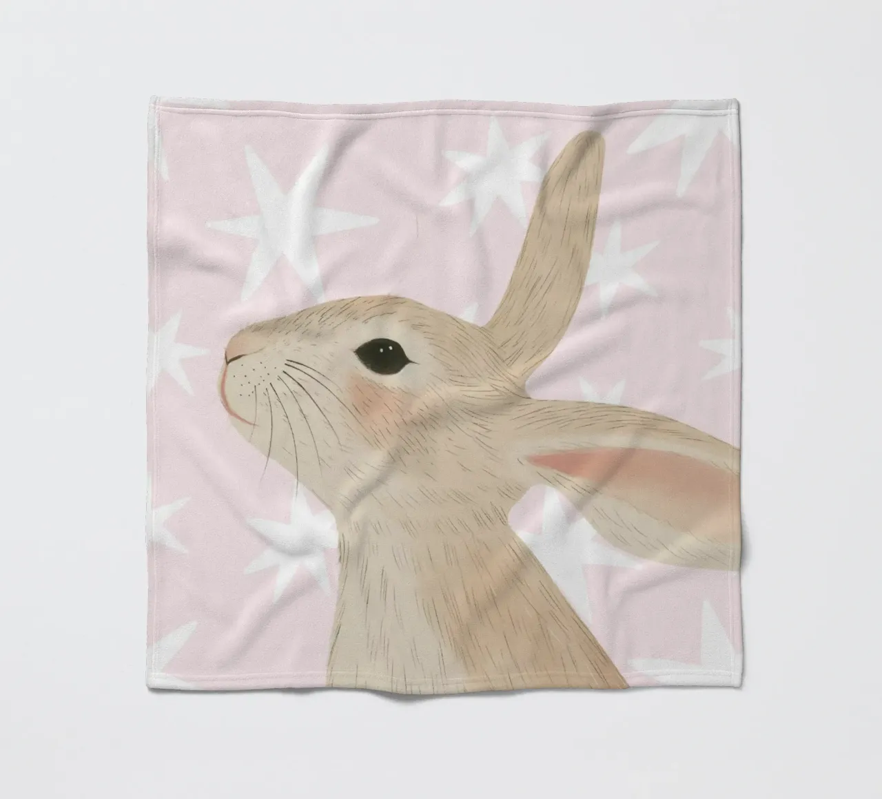 Poster coniglietto, arte da parete per cameretta, arte da parete per bambini coperta in pile da Little Lola