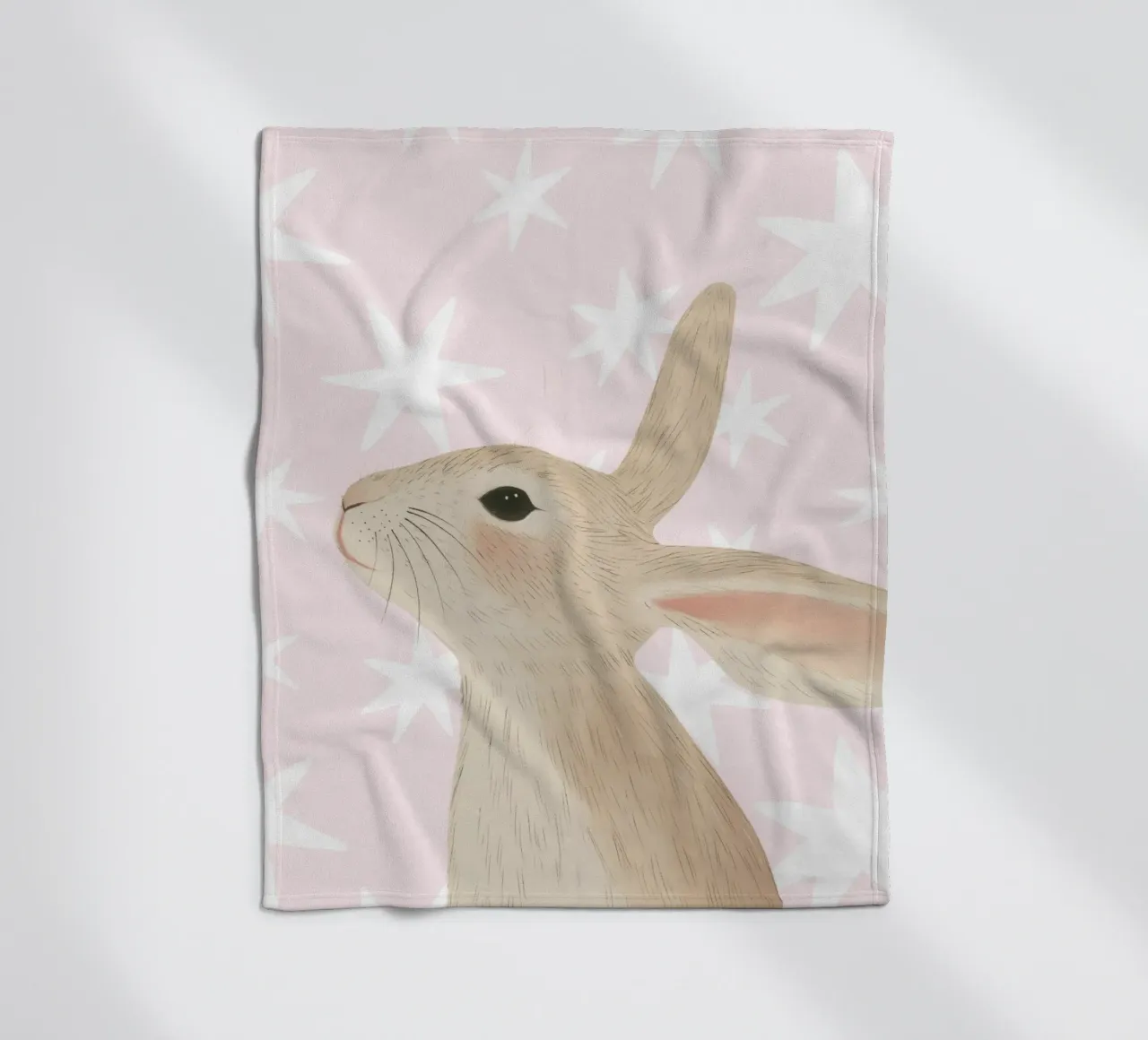 Poster coniglietto, arte da parete per cameretta, arte da parete per bambini coperta in pile da Little Lola