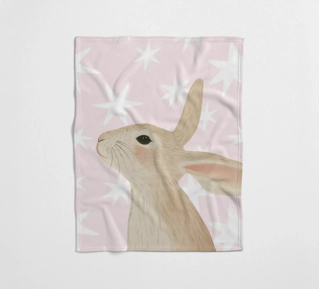 Poster coniglietto, arte da parete per cameretta, arte da parete per bambini coperta in pile da Little Lola