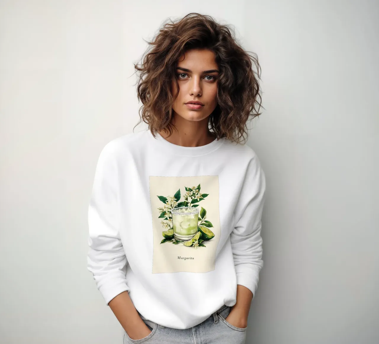 Estampado Botánico Margarita sudadera de Tipple Tales
