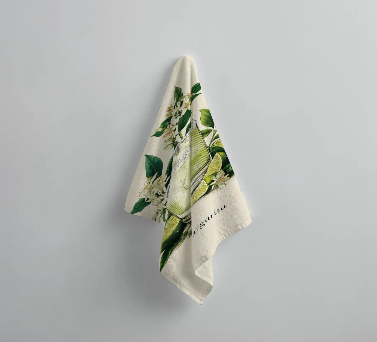 Botanical Margarita Print towel by Tipple Tales
