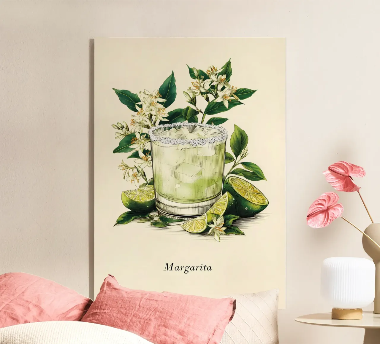 Botanical Margarita Print acrylic glass by Tipple Tales