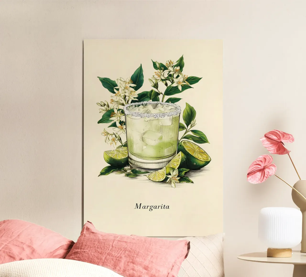 Stampa botanica Margarita alluminio dibond da Tipple Tales