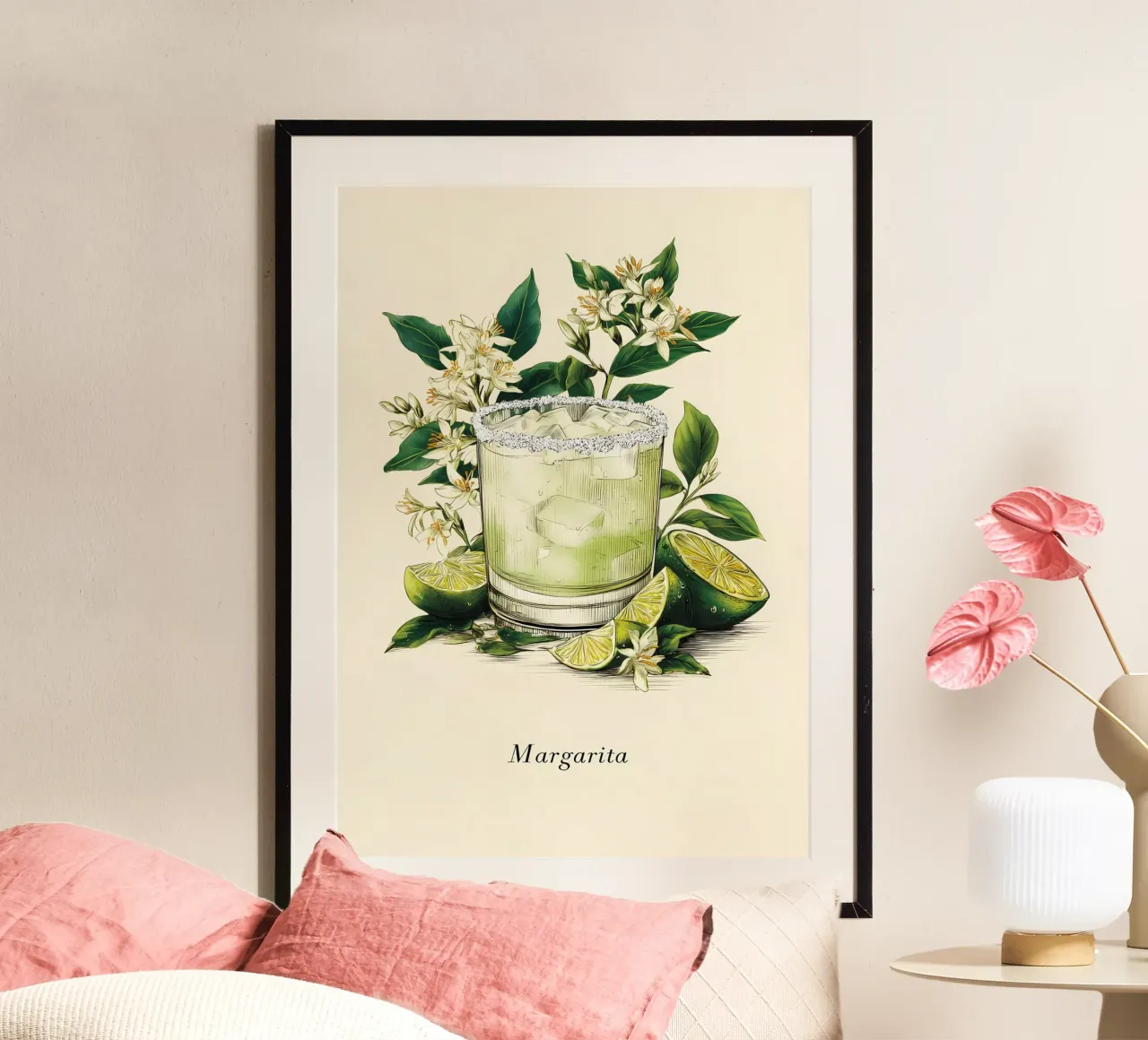 Botanical Margarita Print poster by Tipple Tales