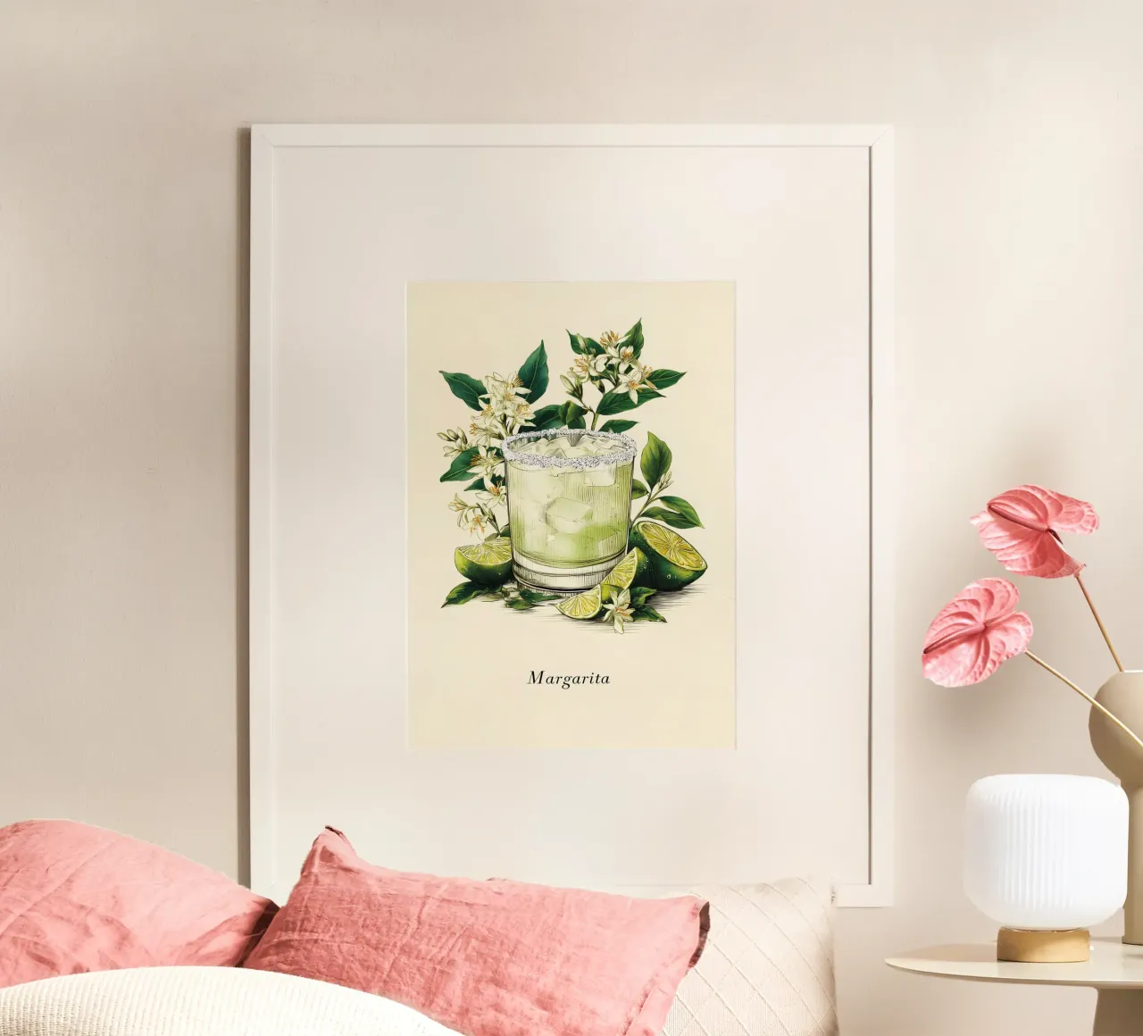 Botanical Margarita Print poster by Tipple Tales
