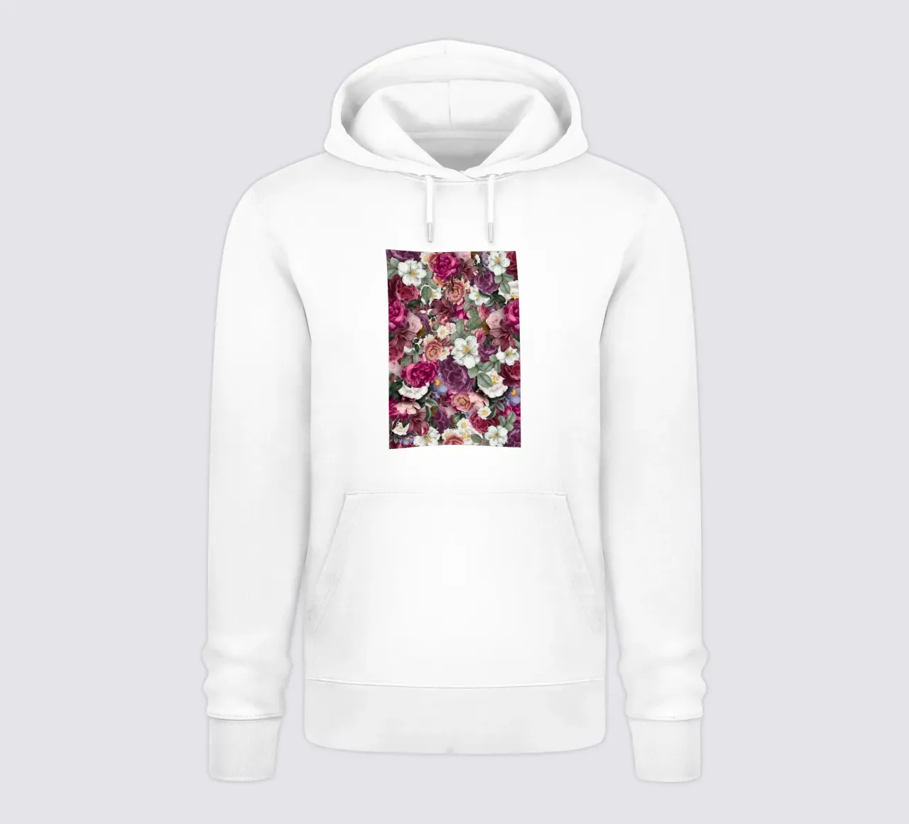 Parete di fiori rosa felpa con cappuccio da Carinaprint
