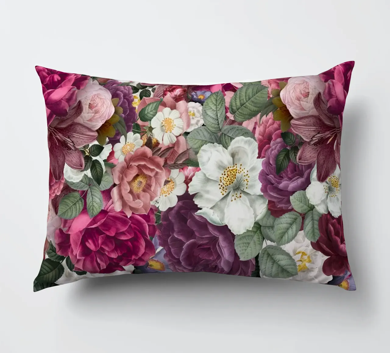 Parete di fiori rosa cuscino da Carinaprint