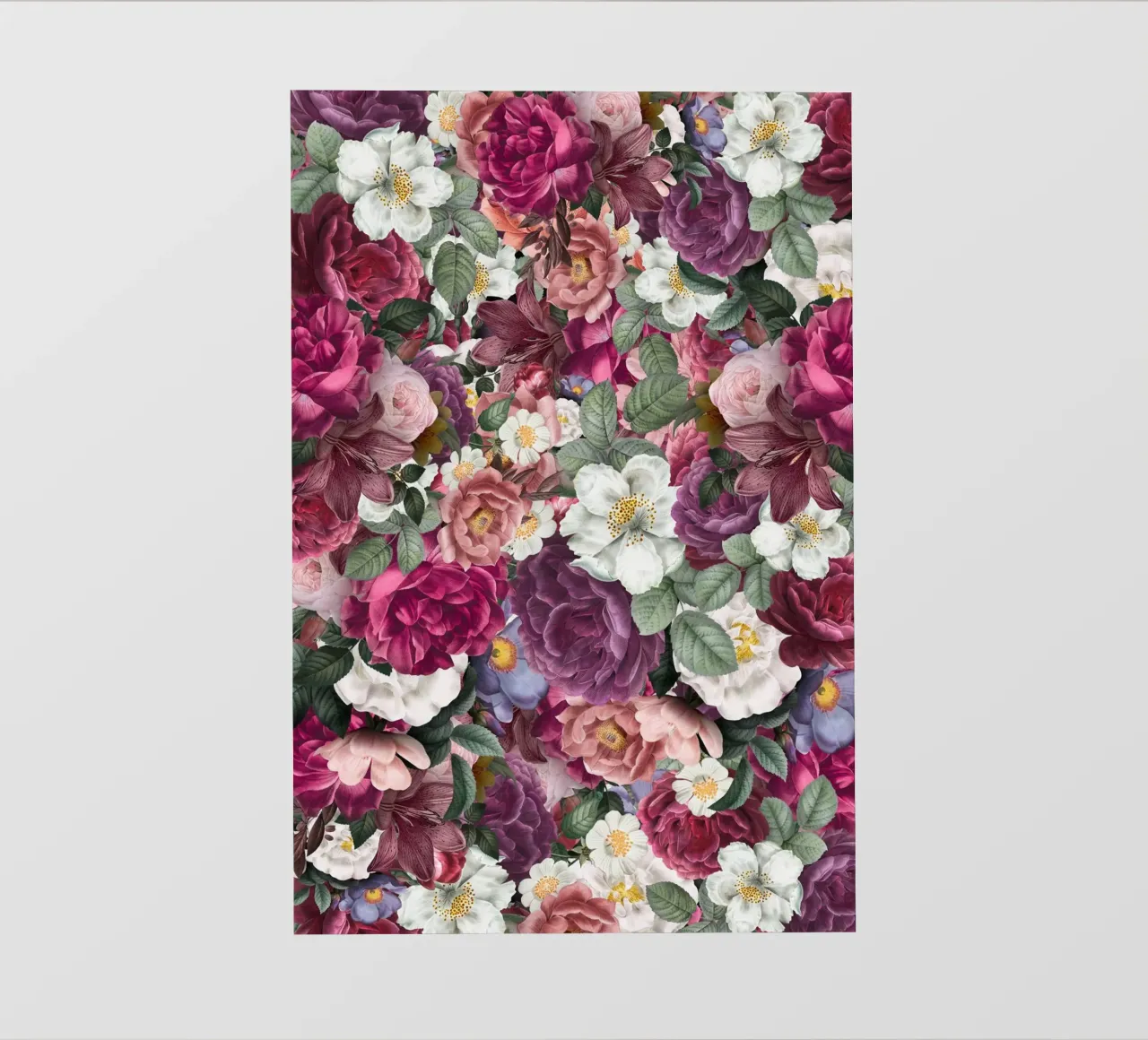 Parete di fiori rosa telo in pvc da Carinaprint