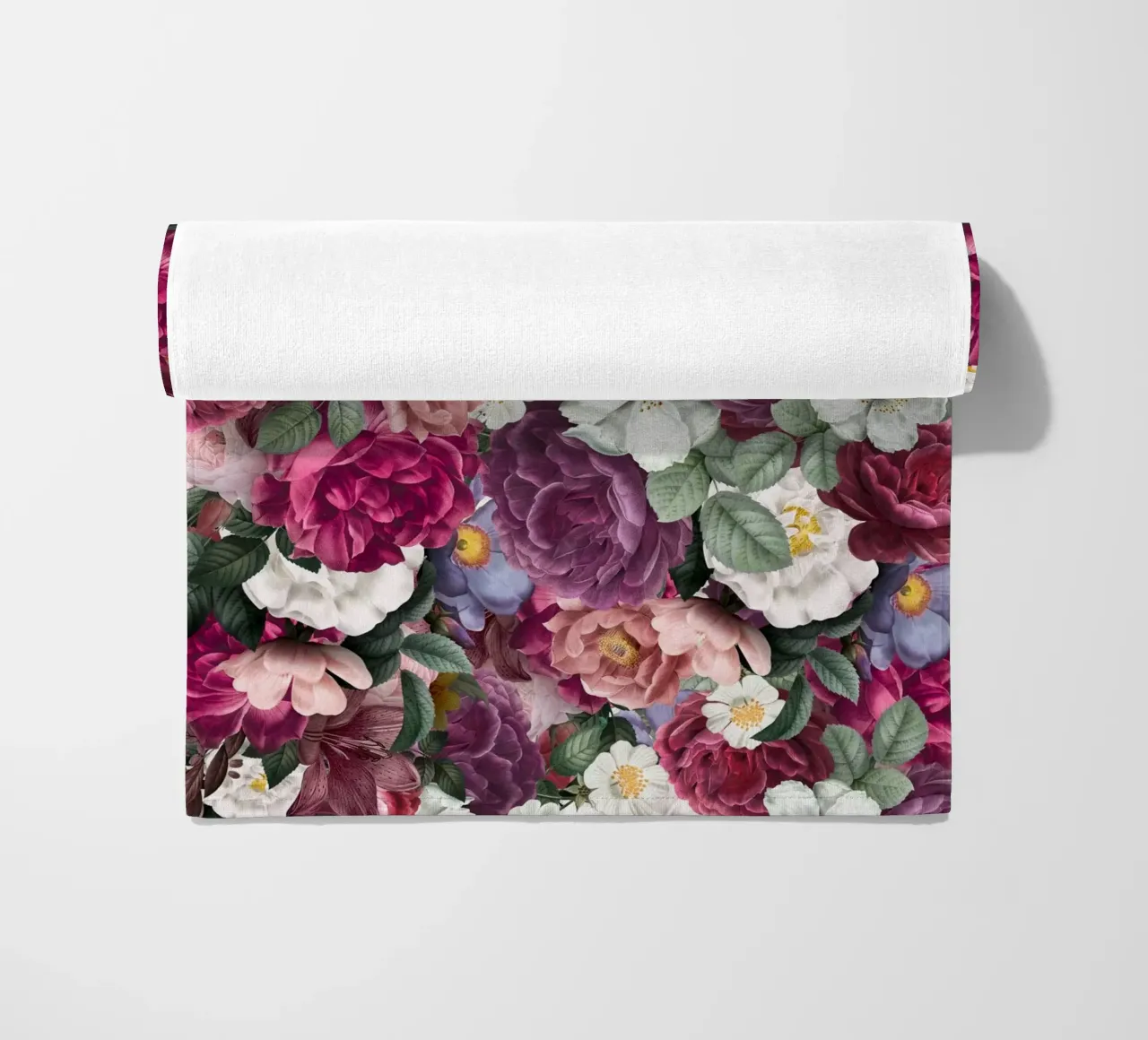 Parete di fiori rosa telo mare da Carinaprint