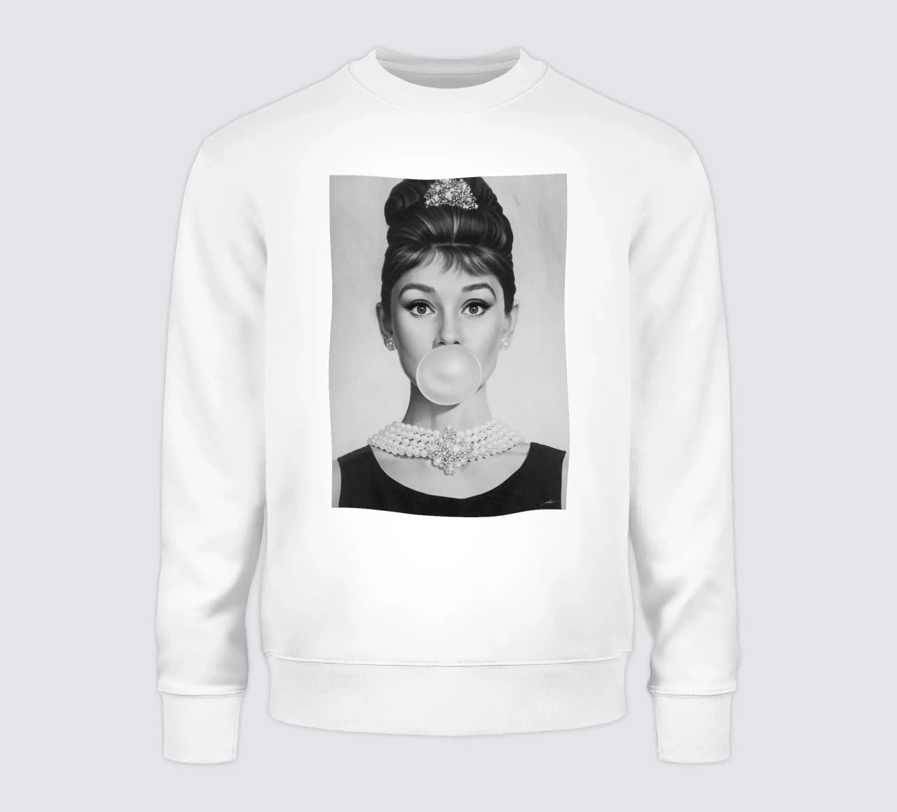 Audrey in bianco e nero felpa da Piere art Shops