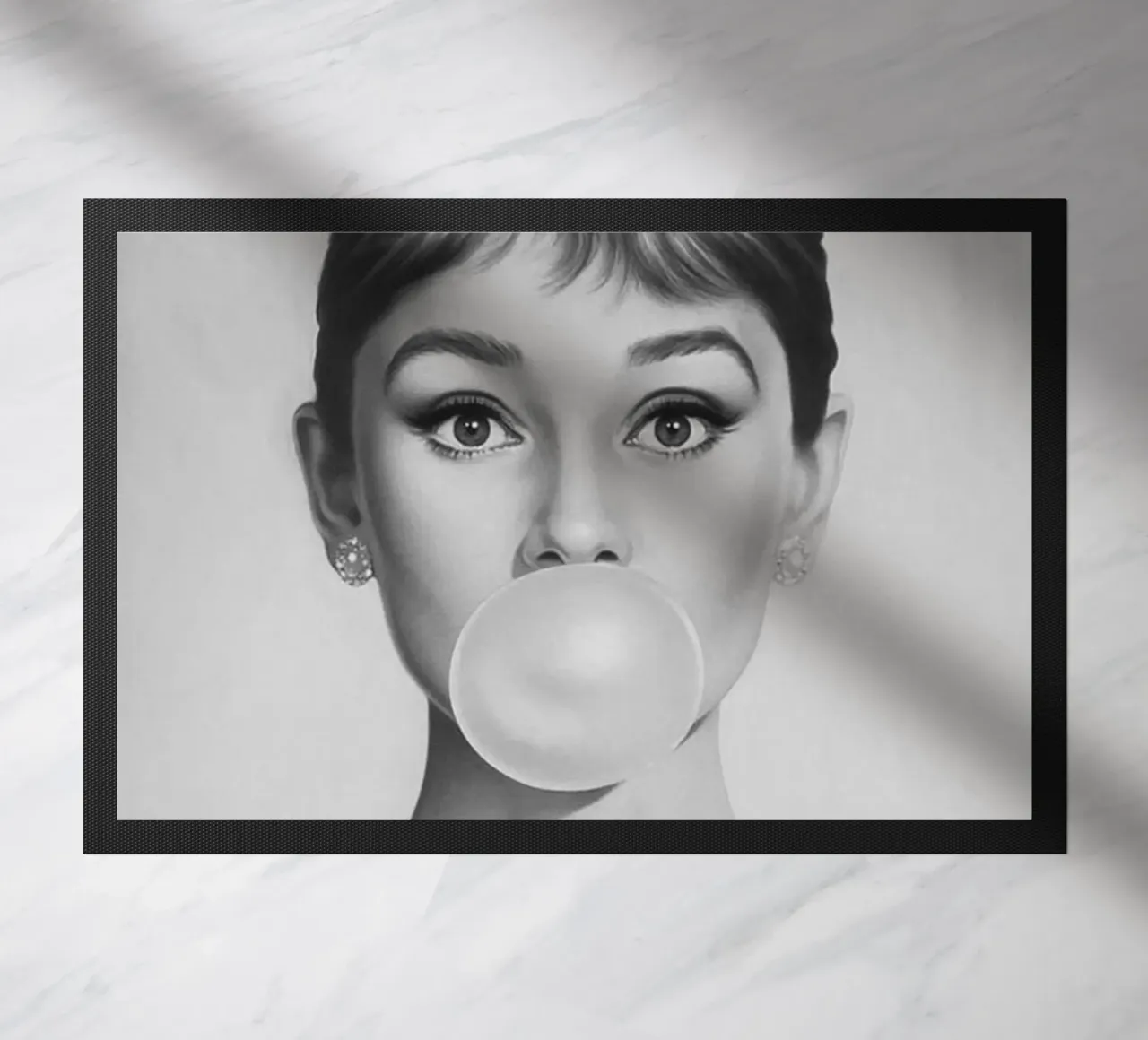 Audrey in bianco e nero zerbino da Piere art Shops