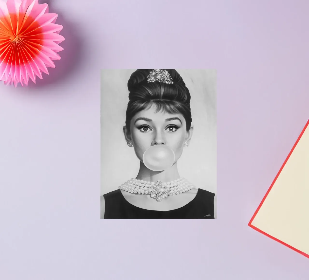 Audrey In Black And White sticker by Piere art Shops