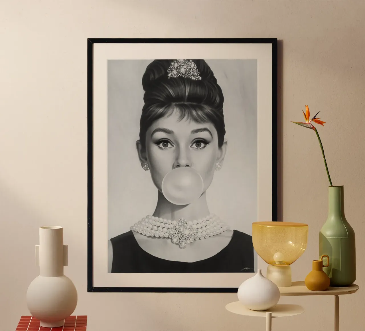 Audrey in bianco e nero carta hahnemühle da Piere art Shops