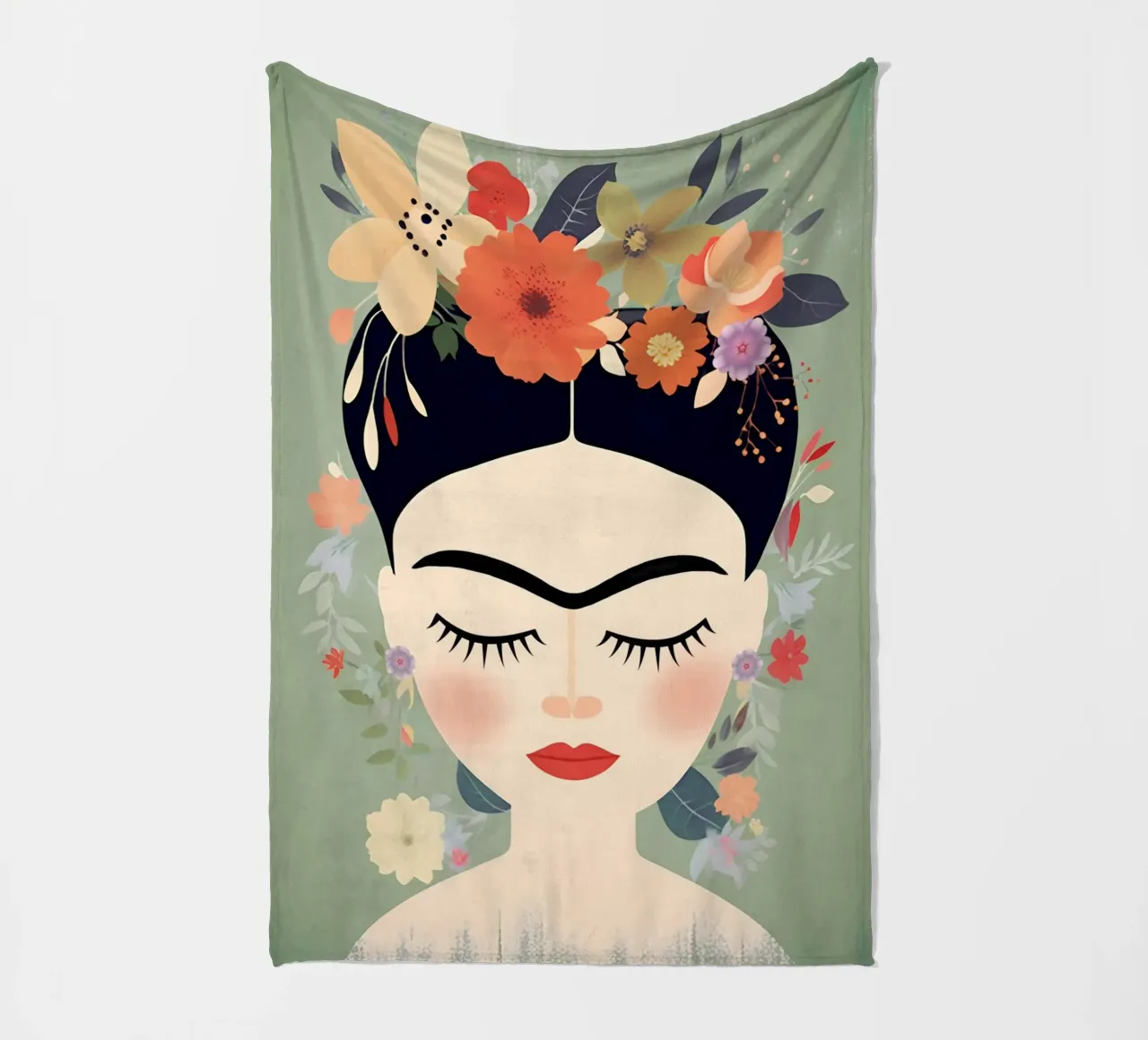 Fiori carini Frida coperta in pile da Carinaprint