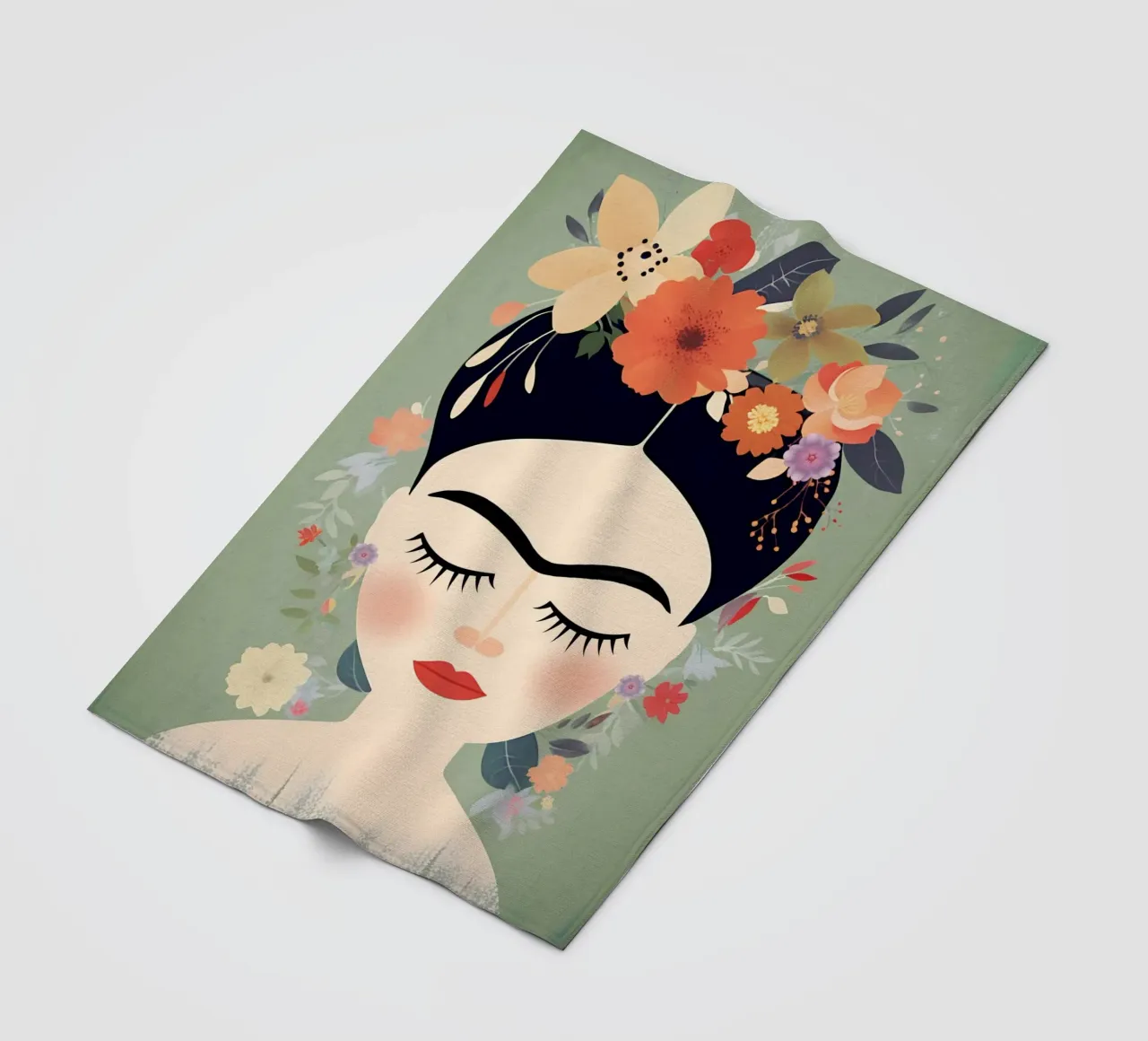 Fiori carini Frida coperta in pile da Carinaprint