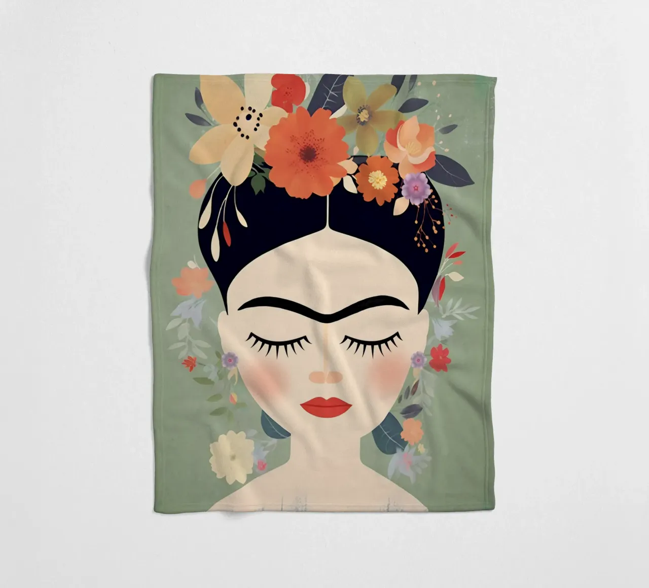Fiori carini Frida coperta in pile da Carinaprint