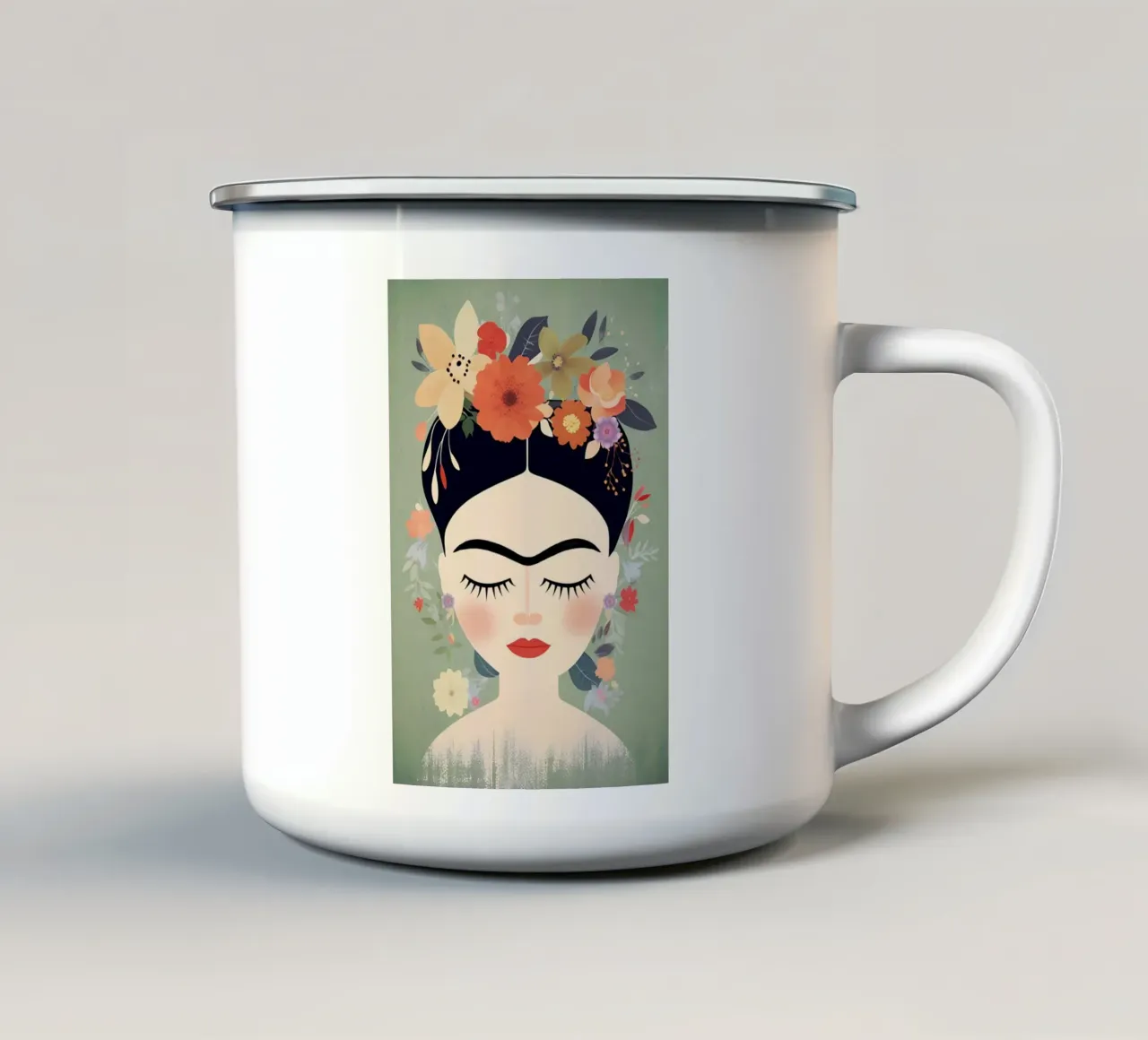 Fiori carini Frida tazza in smalto da Carinaprint