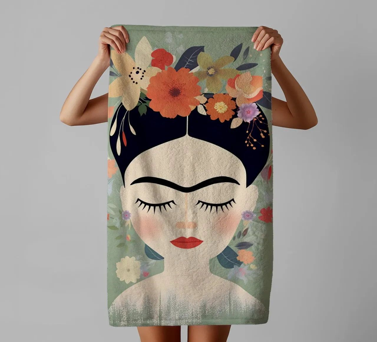 Fiori carini Frida asciugamano da bagno da Carinaprint