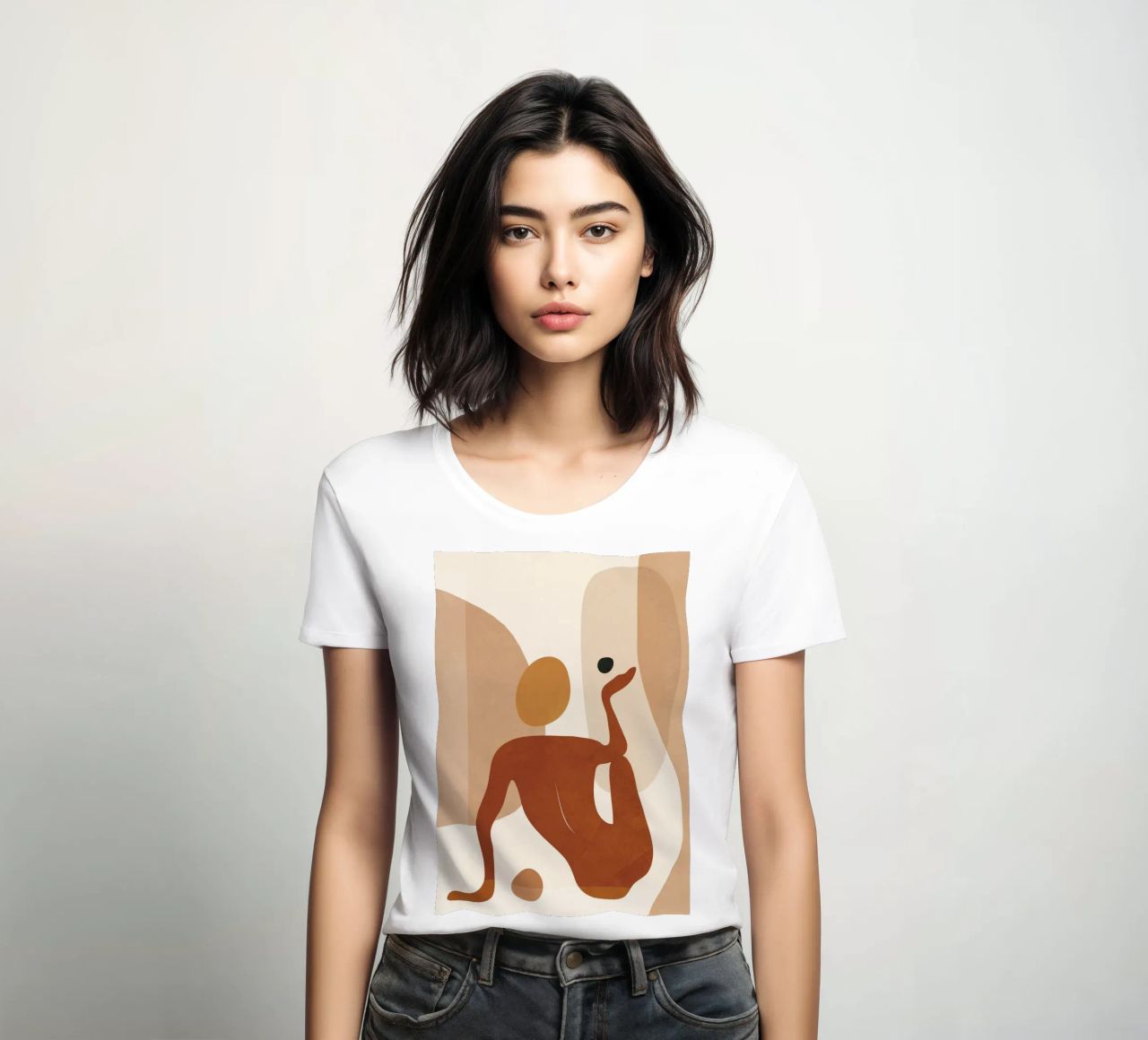 Minimal Abstract Form dames t-shirt getailleerd van cityart