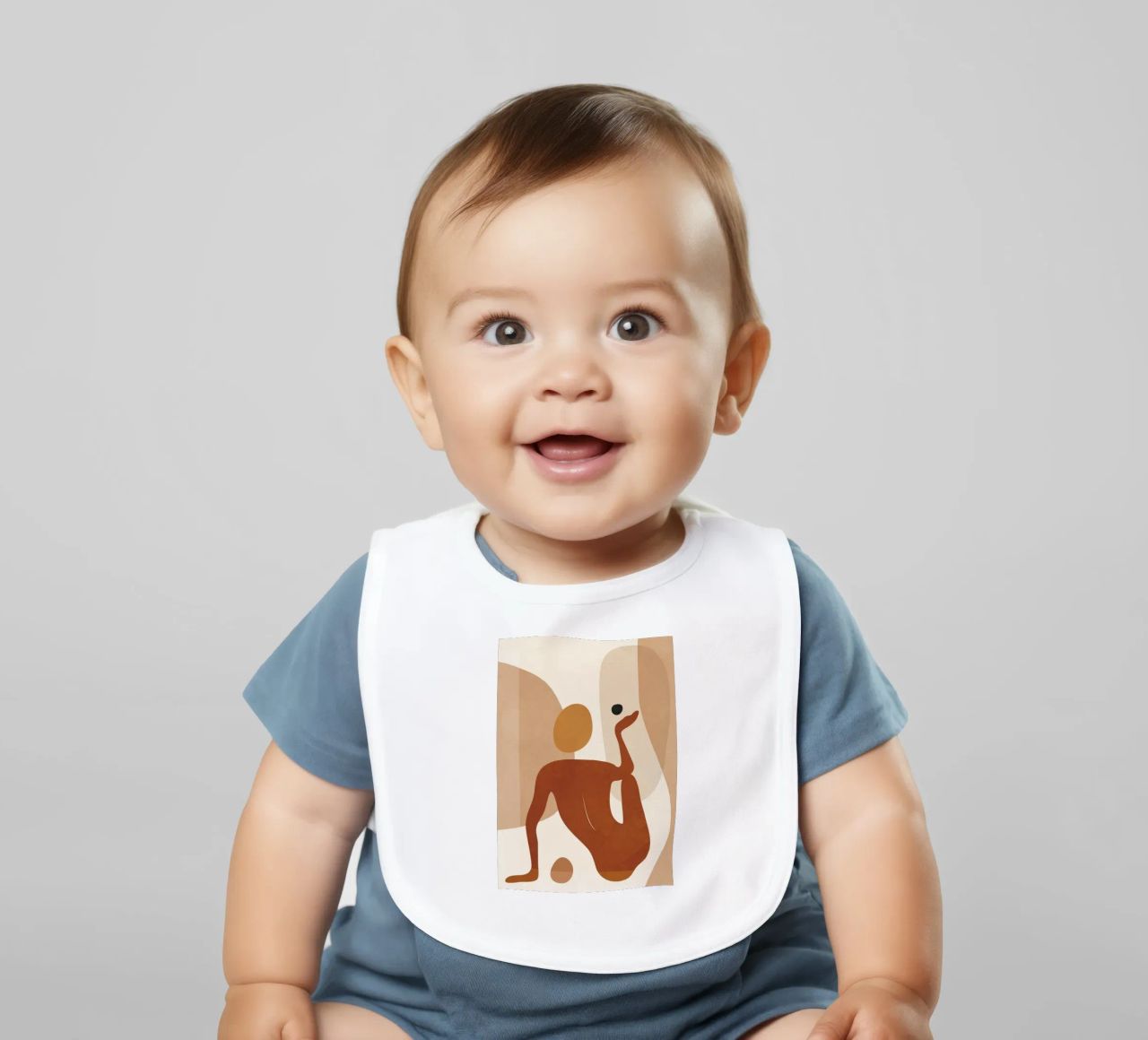 Minimal Abstract Form baby bib by cityart