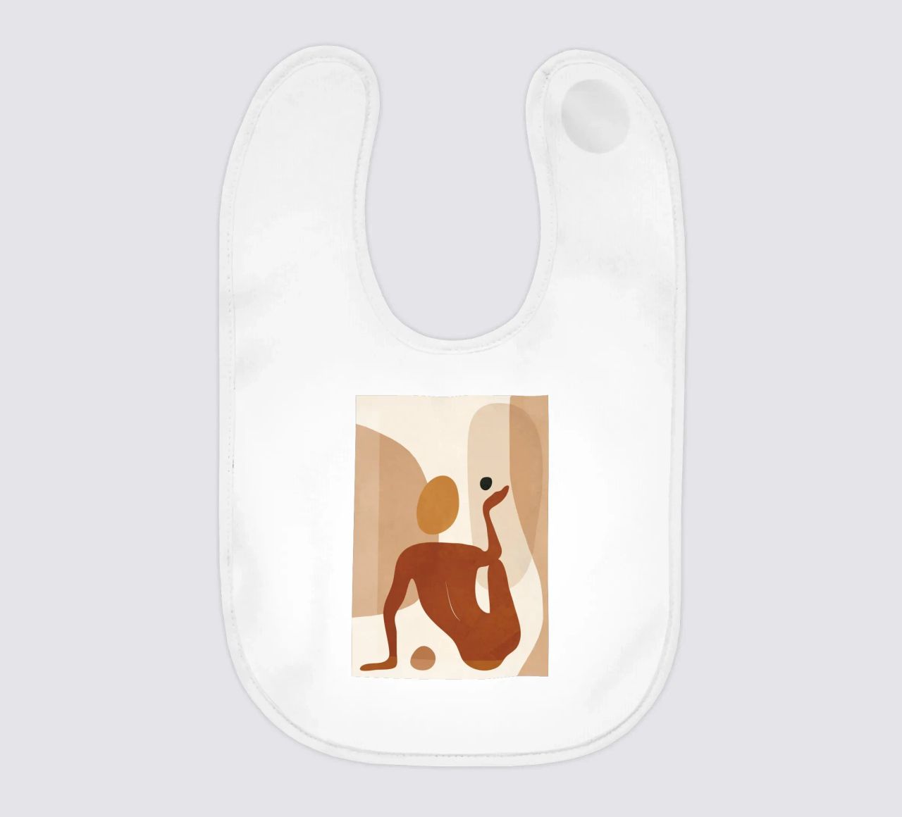 Minimal Abstract Form baby bib by cityart