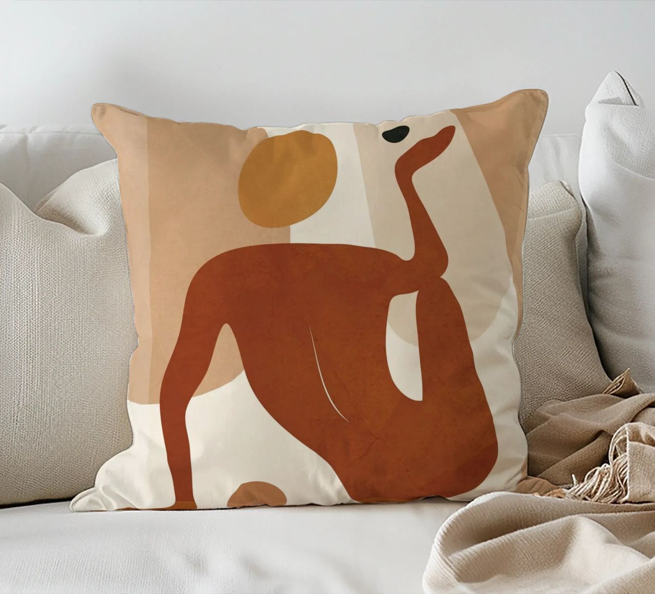 Minimal Abstract Form decorative cushion by cityart