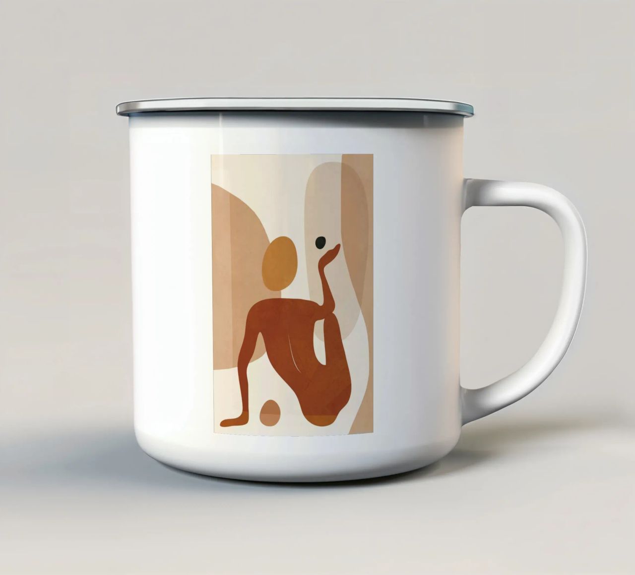 Minimal Abstract Form enamel mug by cityart