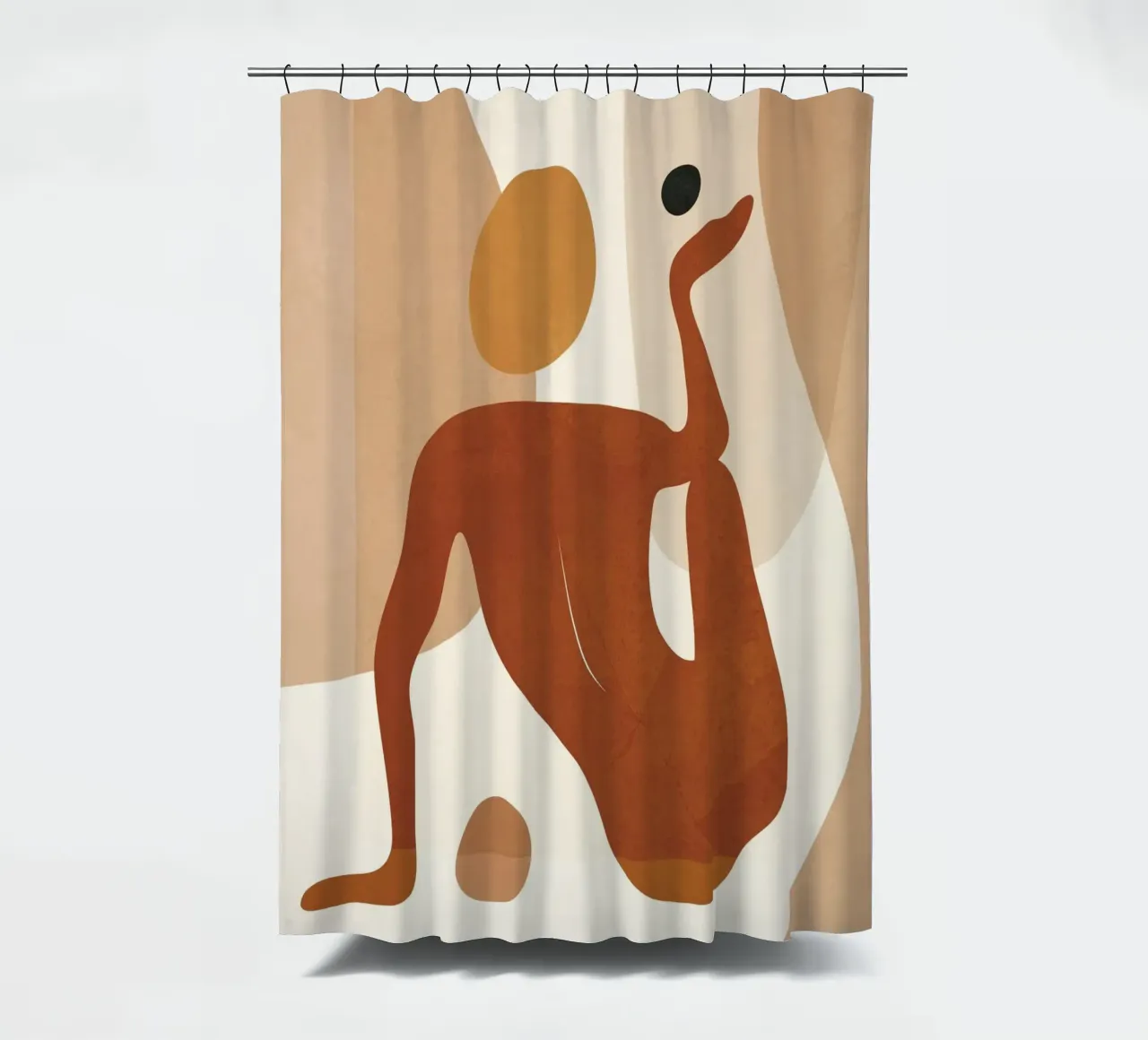 Minimal Abstract Form shower curtain by cityart