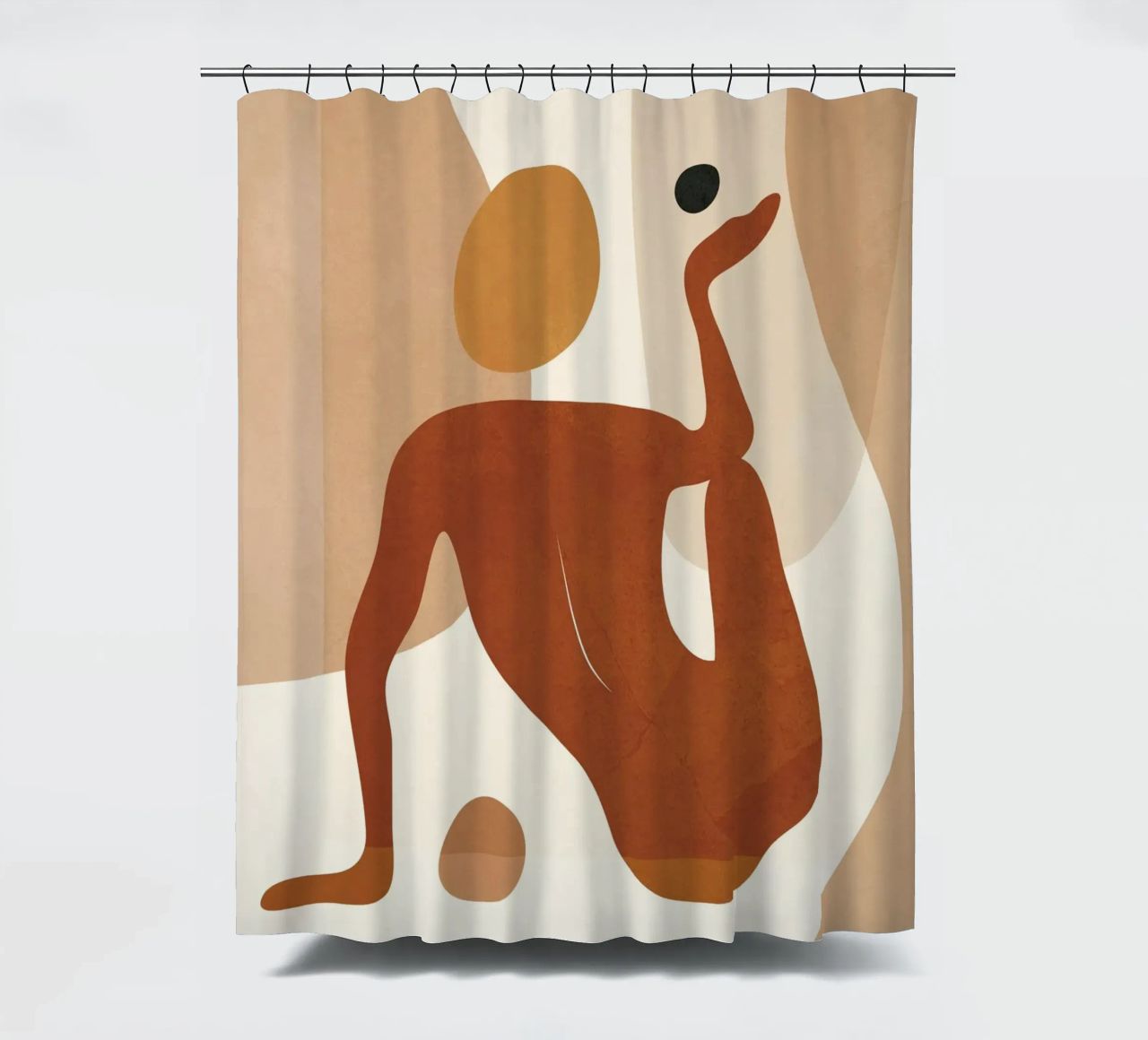 Minimal Abstract Form shower curtain by cityart