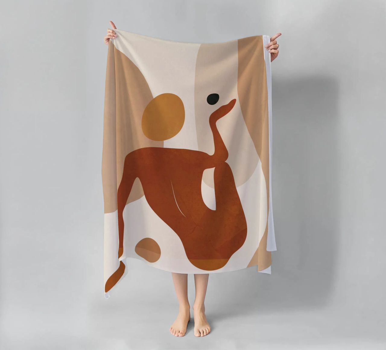 Minimal Abstract Form strandhanddoek van cityart