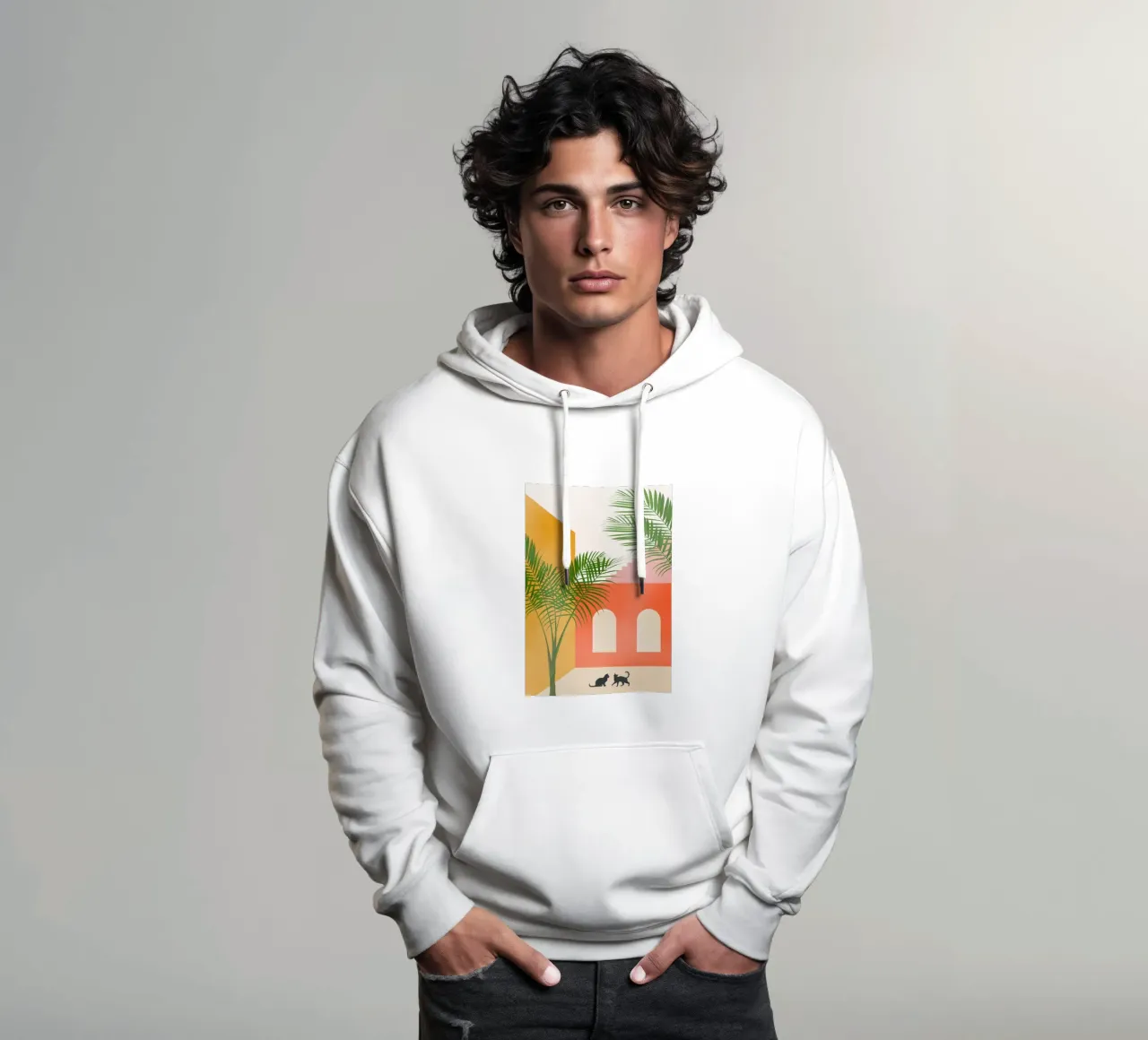 Cat Space I felpa con cappuccio da Nadjaa