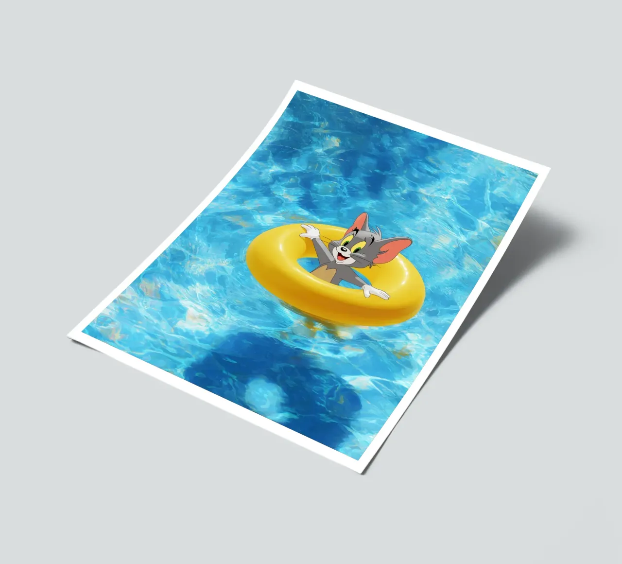 Bathing fun with Tom the cat sticker sheet by Carinaprint