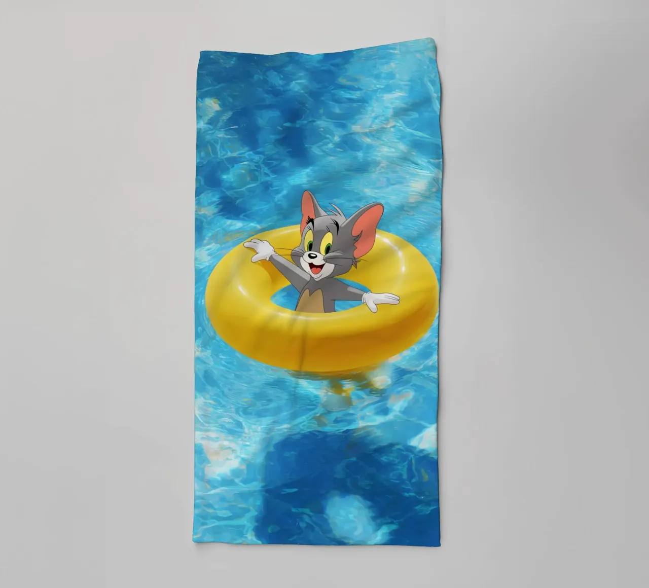 Bathing fun with Tom the cat towel by Carinaprint
