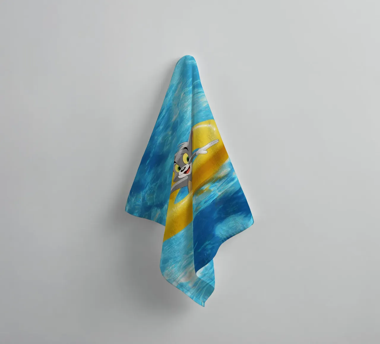 Bathing fun with Tom the cat towel by Carinaprint