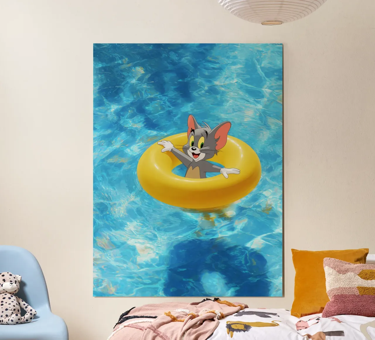 Bathing fun with Tom the cat hahnemühle by Carinaprint