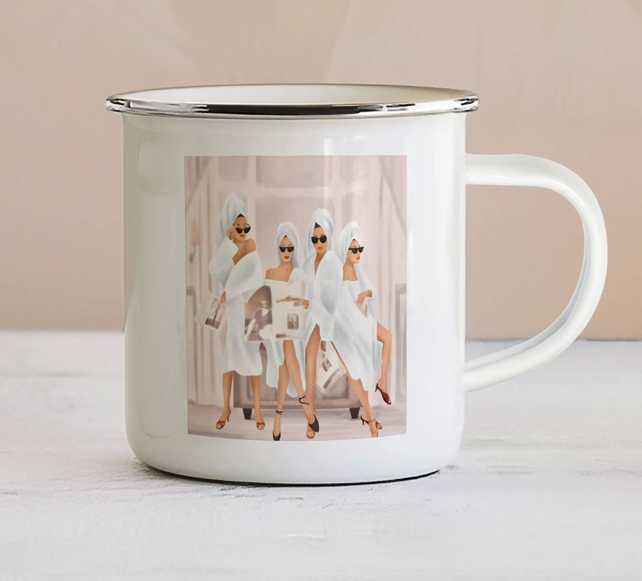 Friends tazza in smalto da Flow Line