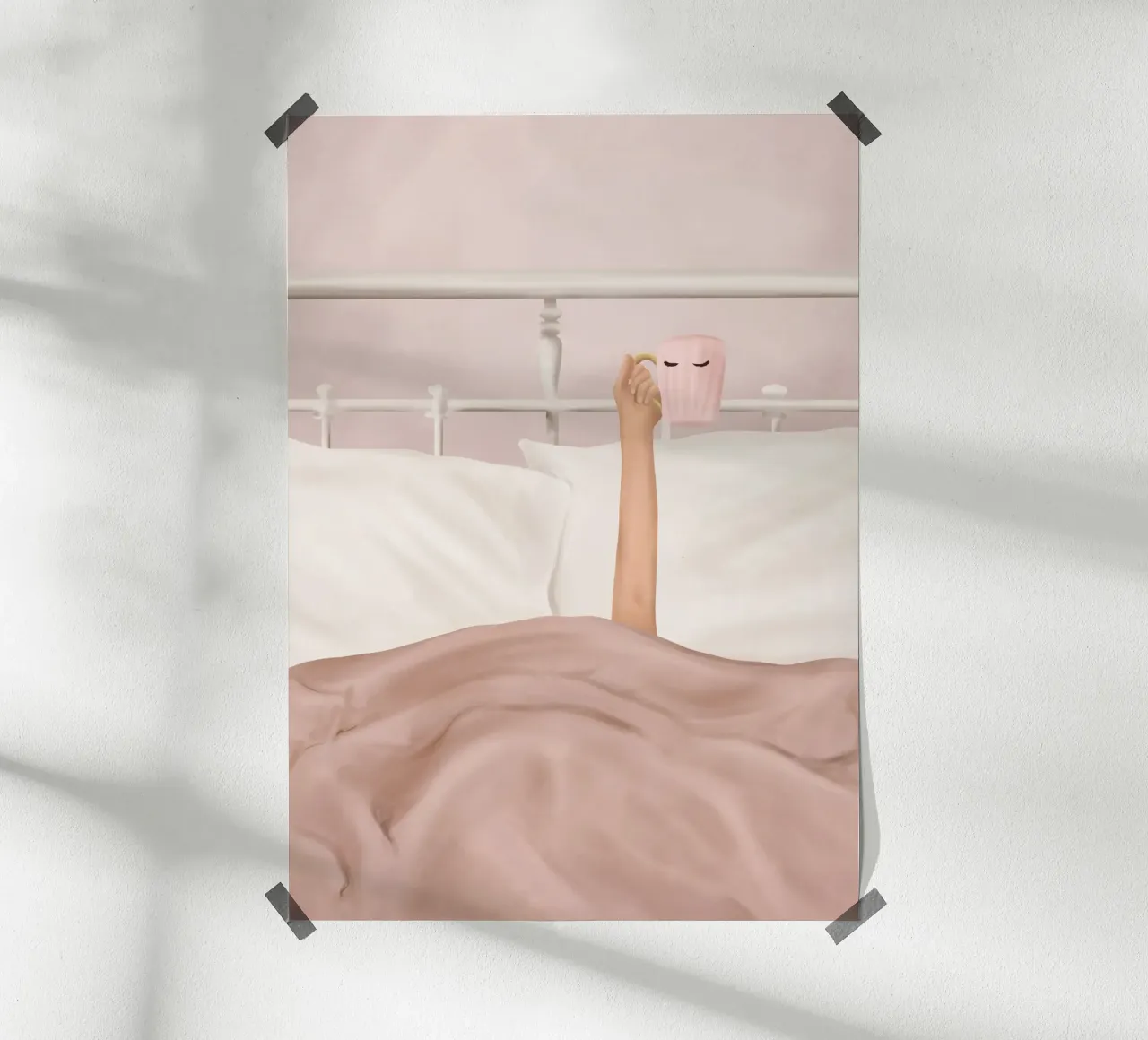 Coffee Cup poster con telaio in alluminio da Flow Line
