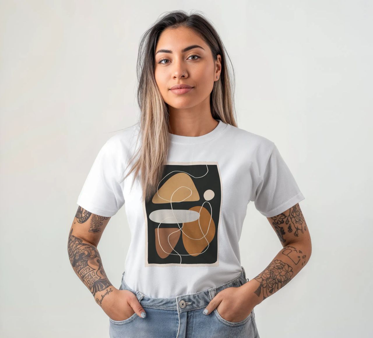 Minimal Colorful Abstract Shapes 1 camiseta de Flow Line