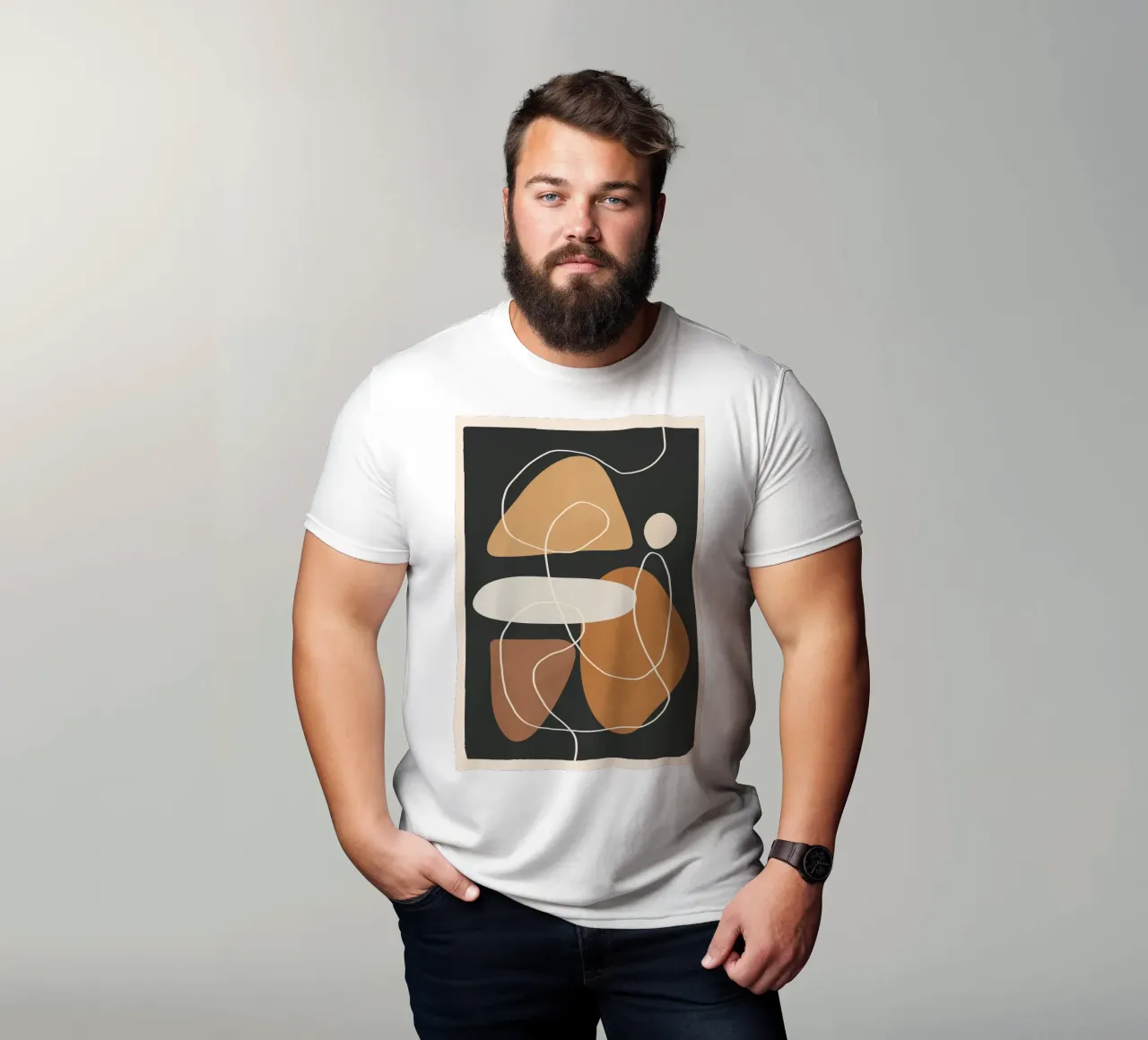 Minimal Colorful Abstract Shapes 1 t-shirt by Flow Line