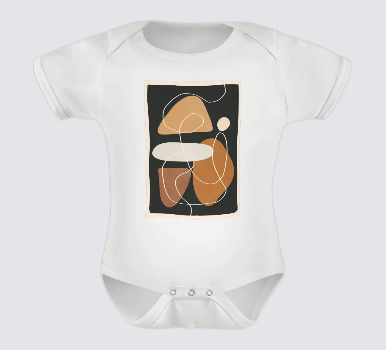 Minimal Colorful Abstract Shapes 1 body neonato maniche corte da Flow Line