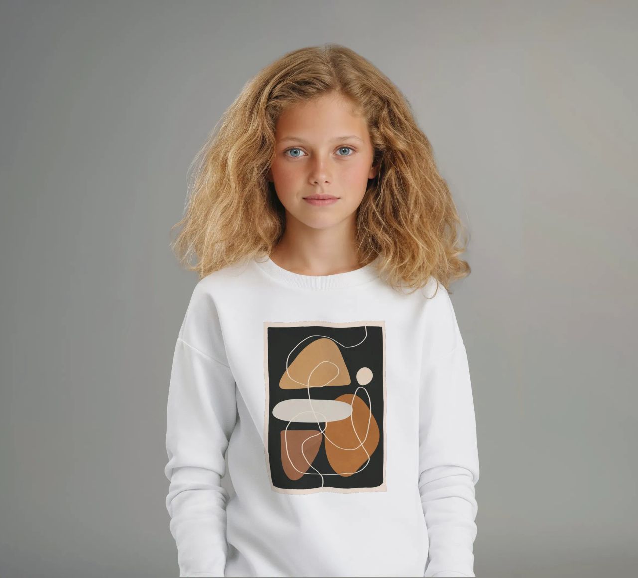 Minimal Colorful Abstract Shapes 1 sudadera para niño de Flow Line