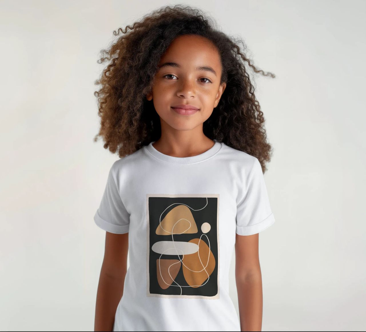 Minimal Colorful Abstract Shapes 1 t-shirt bambini da Flow Line