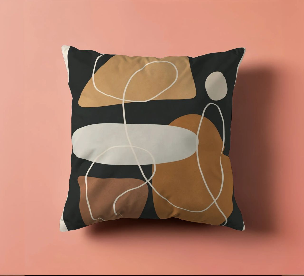 Minimal Colorful Abstract Shapes 1 cuscino da Flow Line