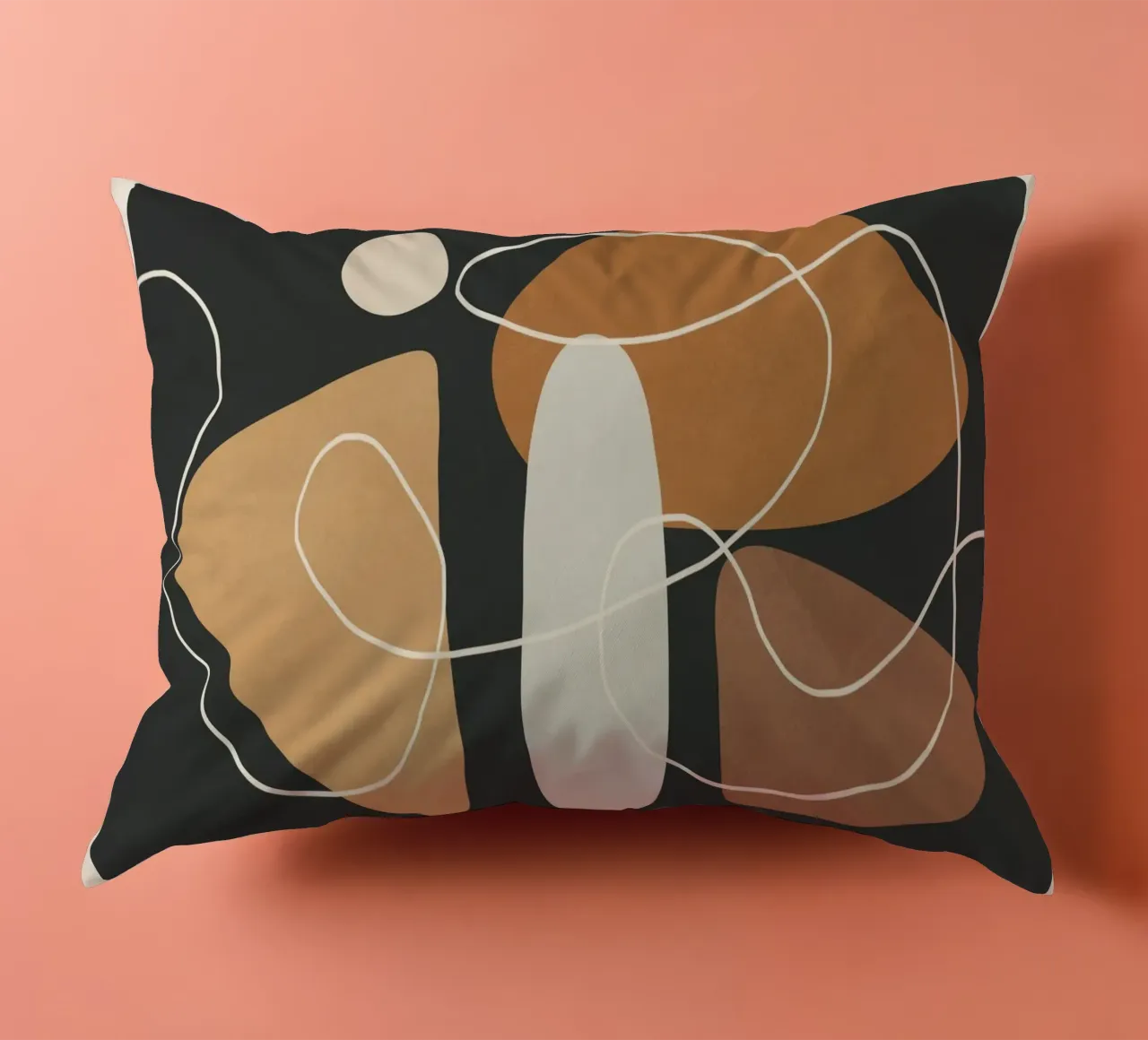 Minimal Colorful Abstract Shapes 1 kussen van Flow Line