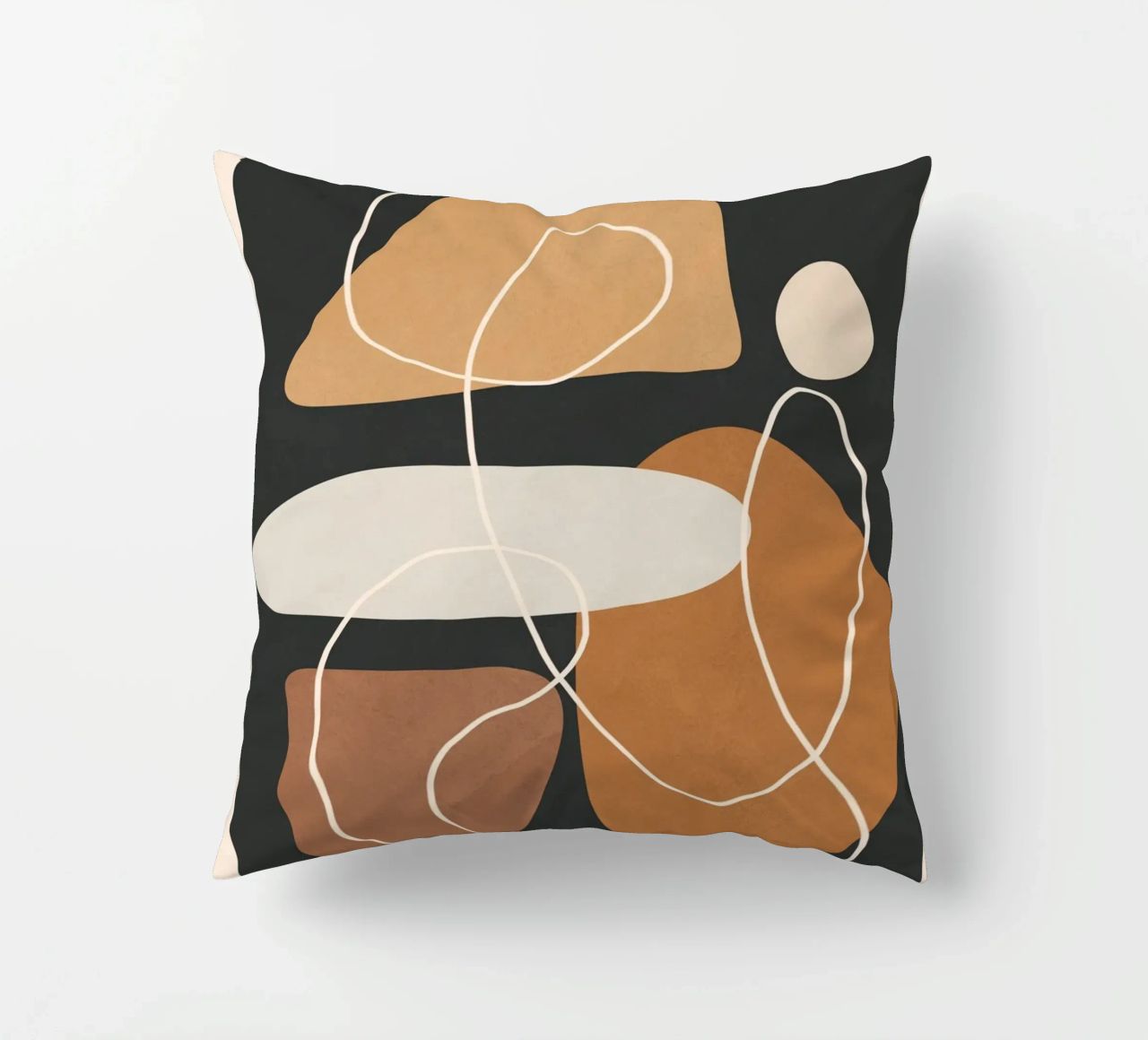 Minimal Colorful Abstract Shapes 1 cuscino da Flow Line