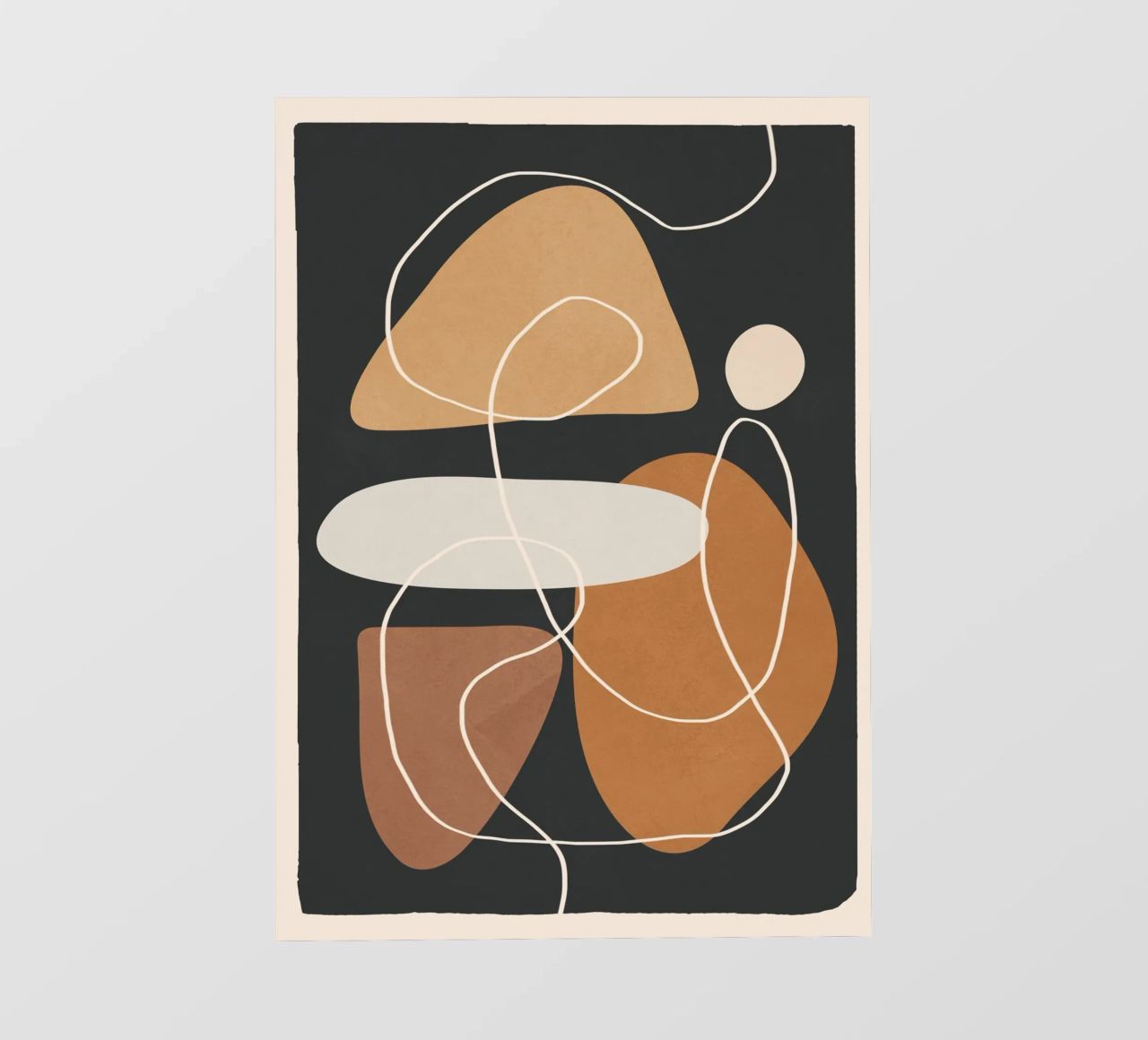 Minimal Colorful Abstract Shapes 1 lámina retroiluminada de Flow Line