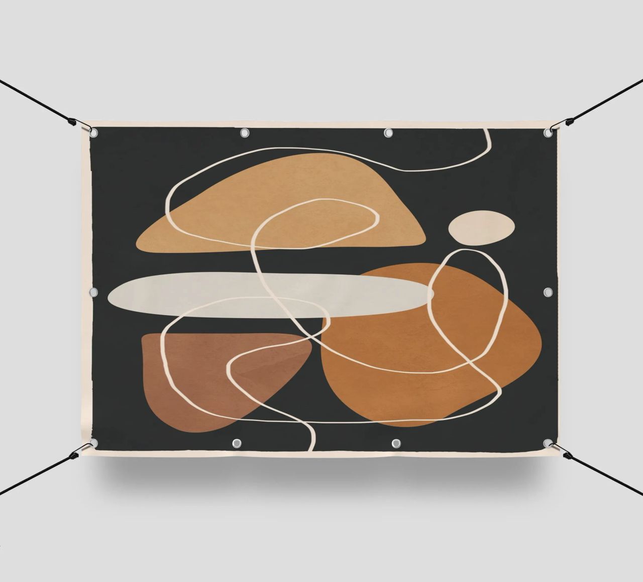 Minimal Colorful Abstract Shapes 1 telo in pvc da Flow Line